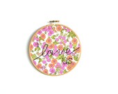 I love us embroidery hoop wall art