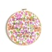A garden and a library embroidery hoop wall art