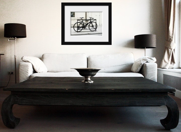 Bike print, Paris photogaphy, french decor, vintage bicycle, gift for boyfriend, gifts for men, Europe photography, 5x7 (13x18) street art
