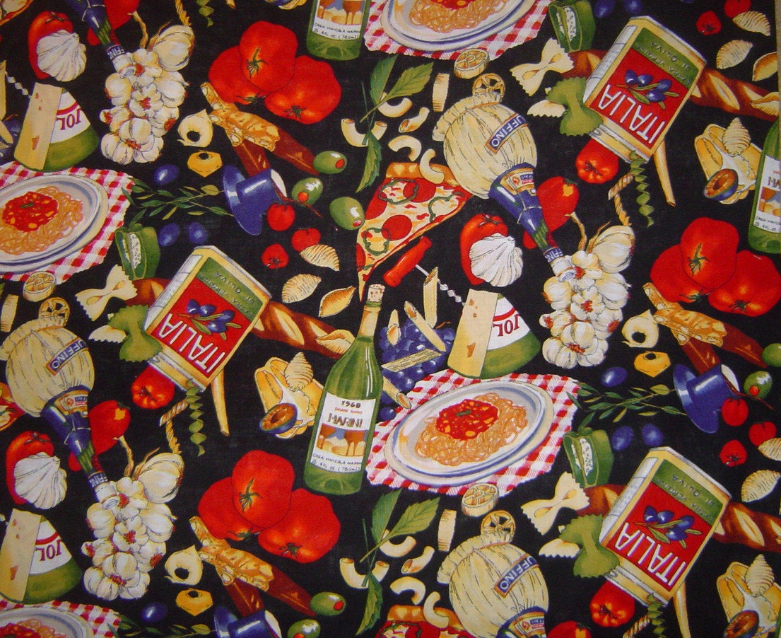 Alexander Henry "Italian Food" Fabric-BTY-10 Yards Available