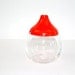 Glass Sugar Bowl Retro Vintage Red and Glass Honey Pot Sugar Bowl