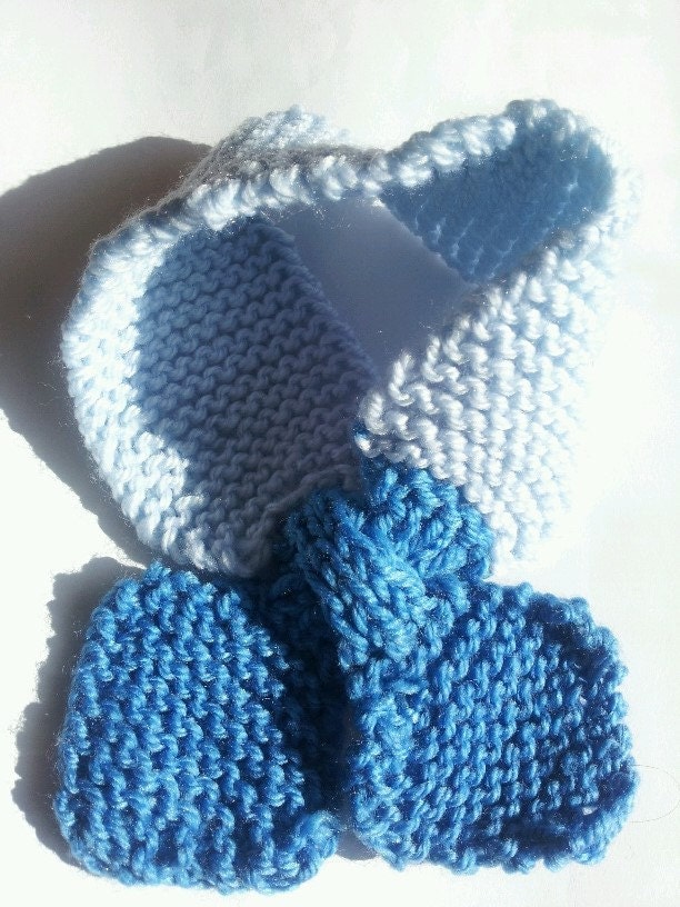 Baby Scarf, Blue Scarf, Baby Blue Scarf, Knitted Scarf