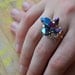 Cosmic Rainbow Titanium Crystal Ring