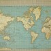 1939 The World Vintage Atlas Map