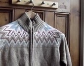 clothing mens nordic jumper vintage icelandic  sweater norwegian cream winter knitted  fair isle knitted