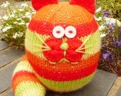 Stripy knitted cat
