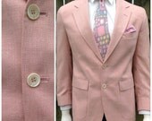 Vintage PINK Blazer -- Dinner Jacket - Preppy - Ivy League