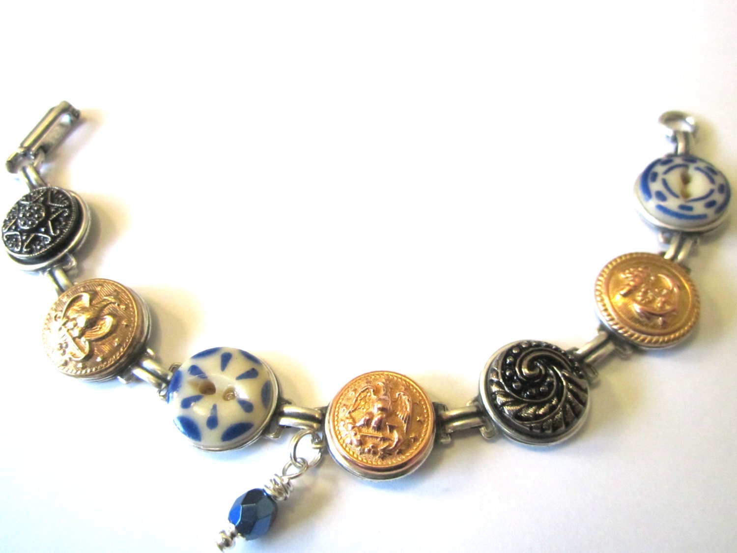 NAVAL ACADEMY, NAVY antique button bracelet. 1800s buttons. One of a kind. Navy mom, Navy wife, usna mom