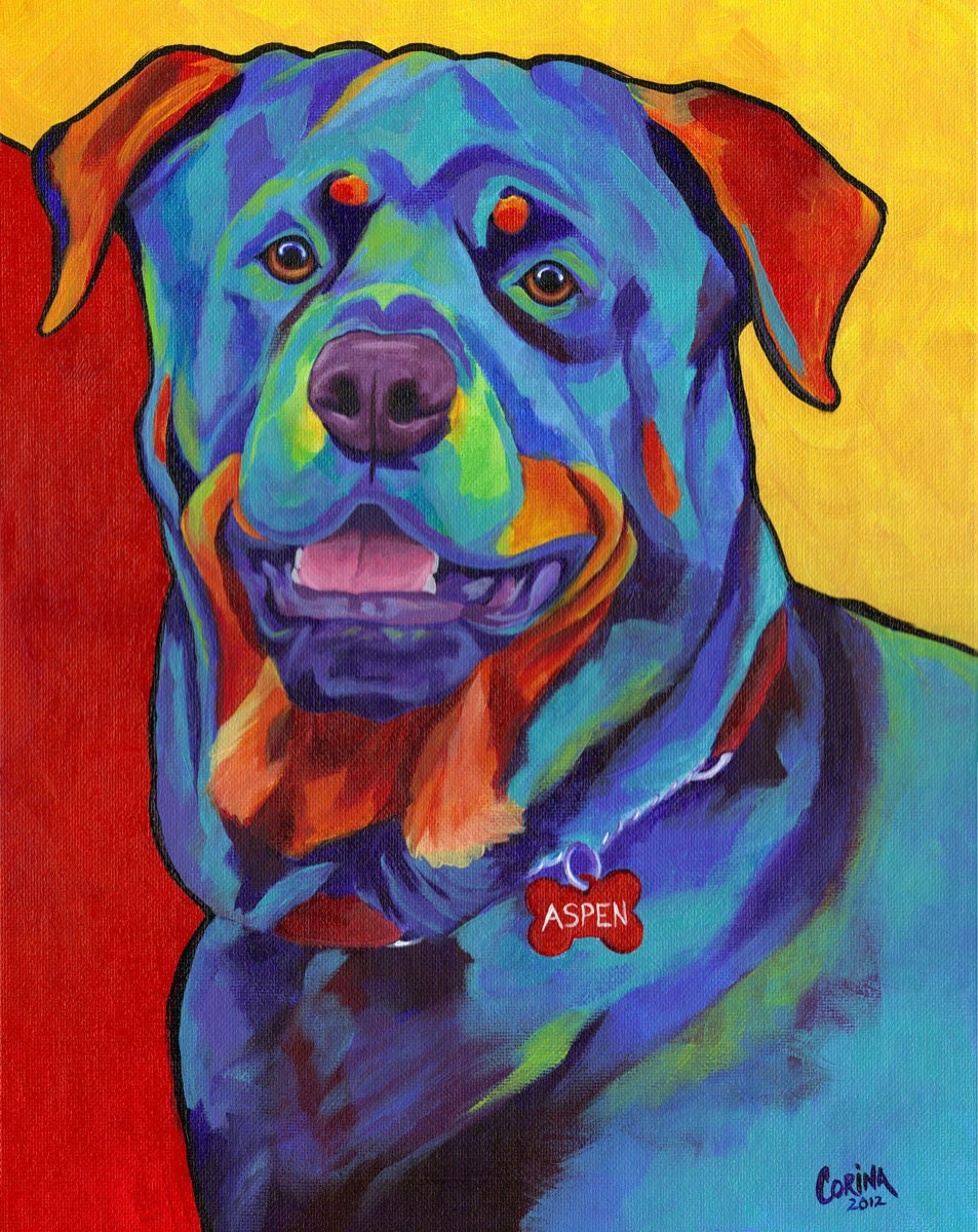 Custom Pet Portrait - Pet Portrait - Original Acrylic Painting 11 x 14 - By Corina St. Martin