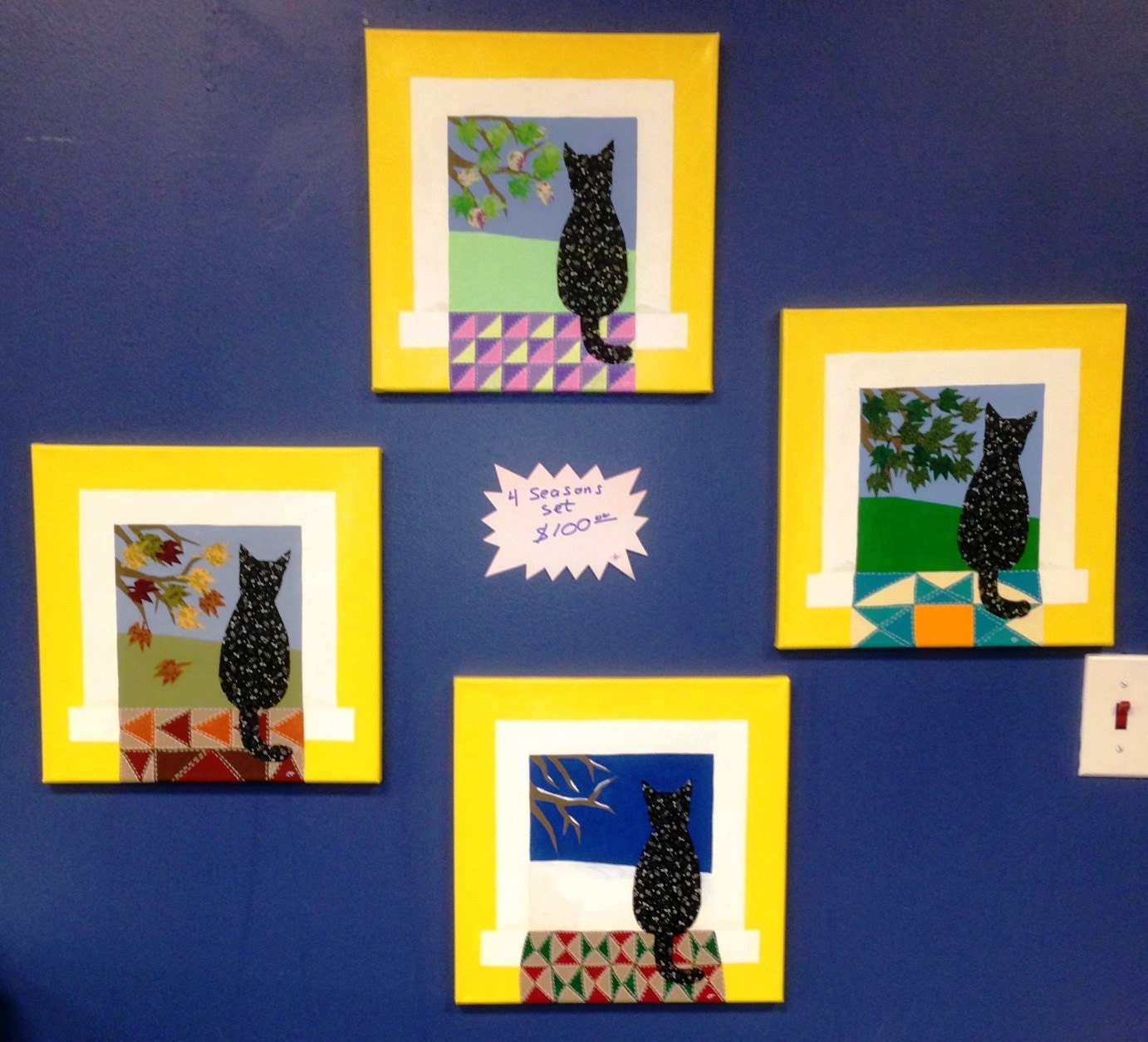 Quilt Art: 4 Season Cat
