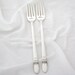 Table Setting: Mr and Mrs wedding forks. Hand stamped forks for engagement gift. By MIlk & Honey