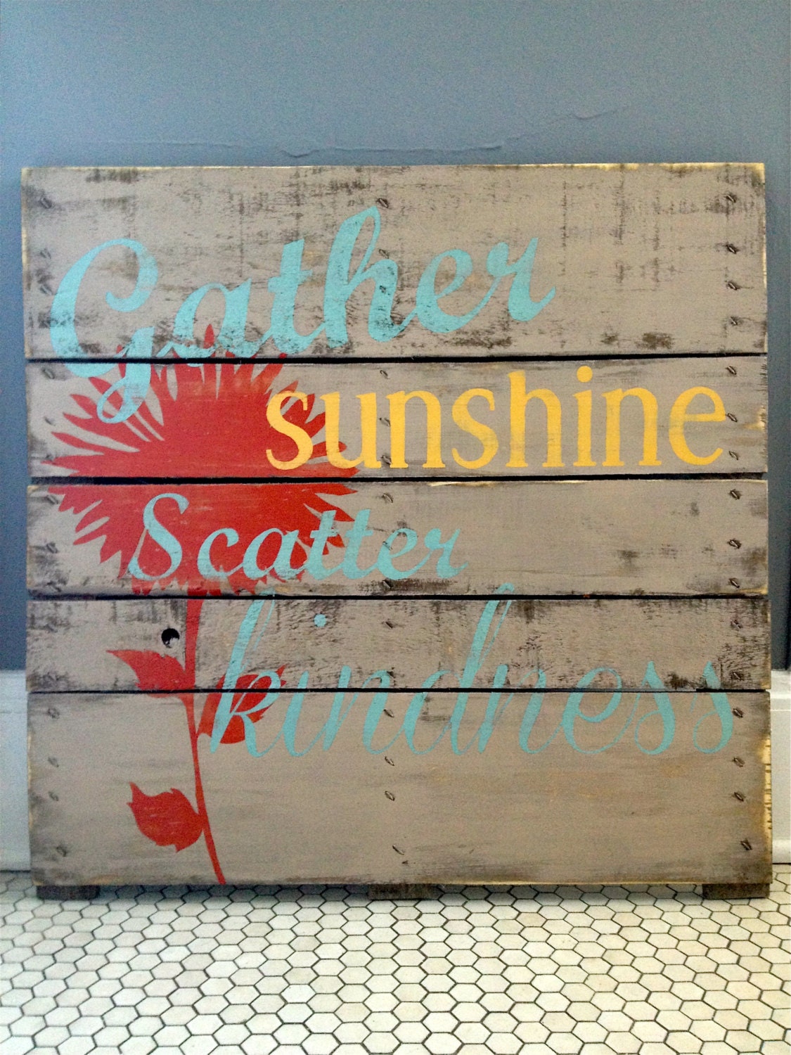 Hand Painted Repurposed Pallet