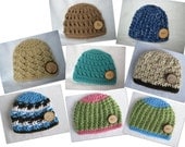 RTS PICK ONE Crochet Newborn Baby Hat or Beanie, Photo Prop, accessory 0-3 month size