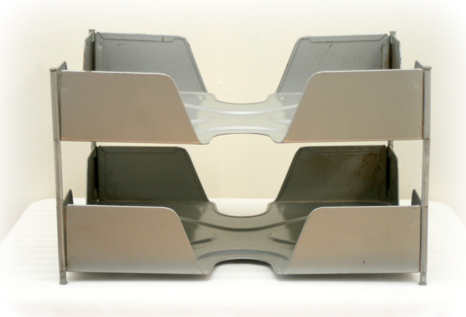 Vintage Metal Industrial Stacking Trays