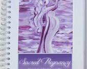 Sacred Pregnancy, Diary, Pregnancy Journal, Scrapbook, Wire Bound Guided Journal, Baby Shower Gift, Blessingway Gift