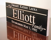 Family Name Sign: Wedding Anniversary Custom Wood Signs Personalized Signs Business Name Wood Sign Bar Sign Engagement Gift 7x18 EE