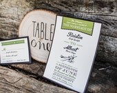 Wedding Invitation Set: Rustic and Vintage Plane Invitation