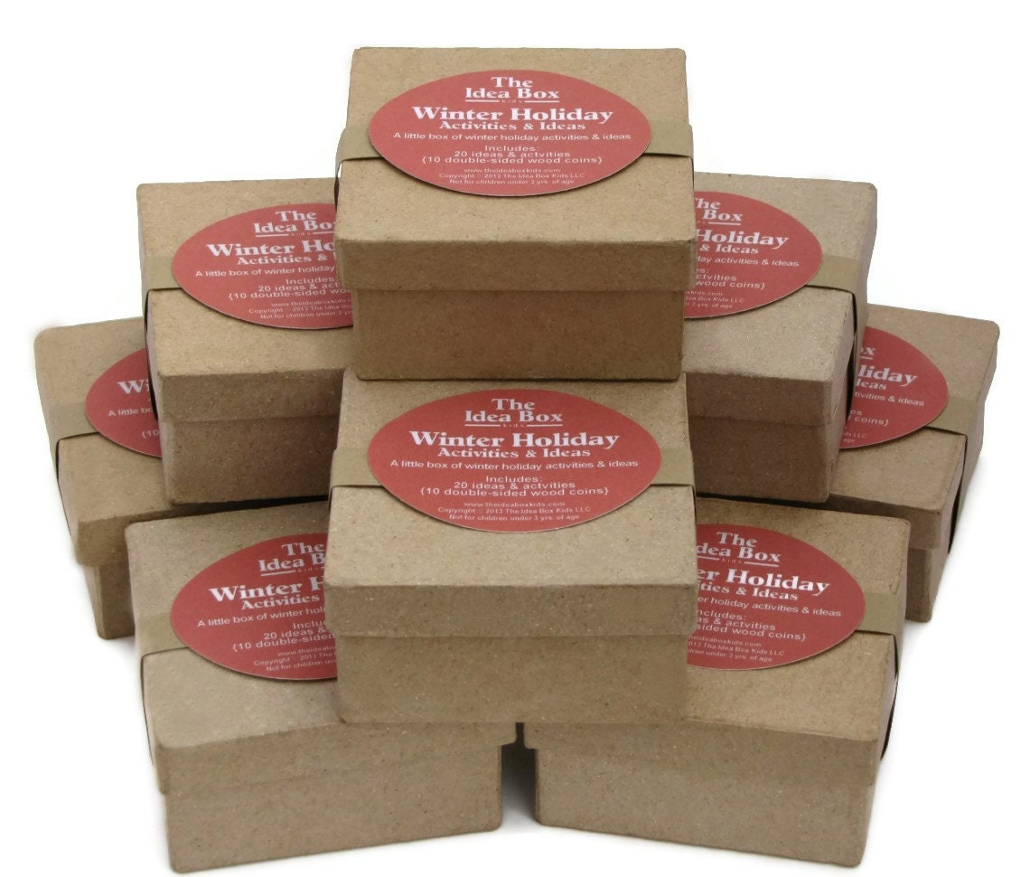 8 Mini Idea Boxes: Winter Holiday ... Kids Party Favors, Stocking Stuffers