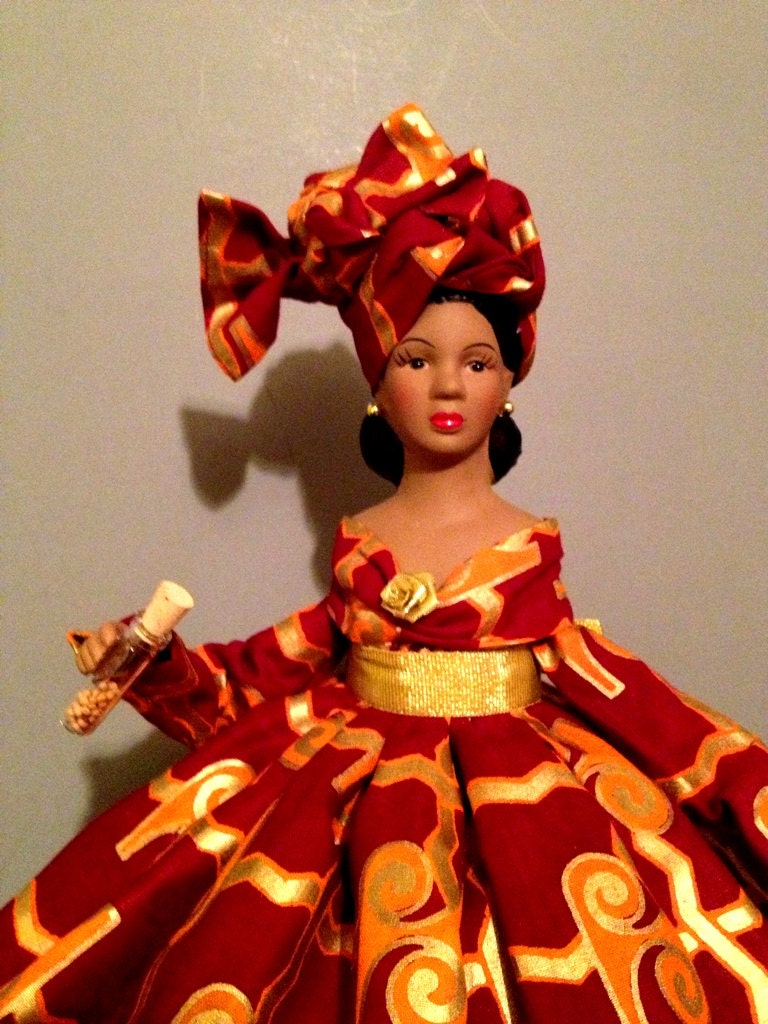 African American Black Doll Handcrafted OOAK Art Doll Mustard Seed Faith Doll Personalized Free