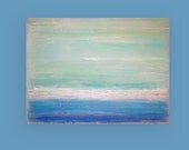 Shabby Chic Abstract Acrylic Painting Titled: Swept Away 6 30x40x1.5" by Ora Birenbaum