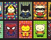 Bitty Bear Superheros Sticker 10pk
