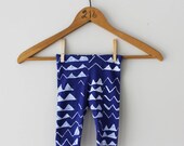 Super Limited Edition White on Ultramarine 'Mountain' Print Leggings