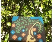 UNIQUE Vintage Mid Century Leather EDEN Bag Purse Pocketbook Handbag - MOD Era