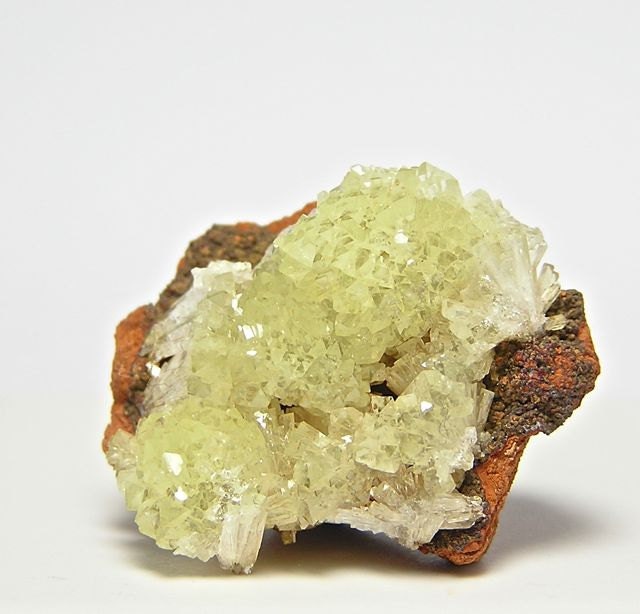 Yellow Adamite Crystal Cluster Rare Natural Mineral Specimen from Mexico