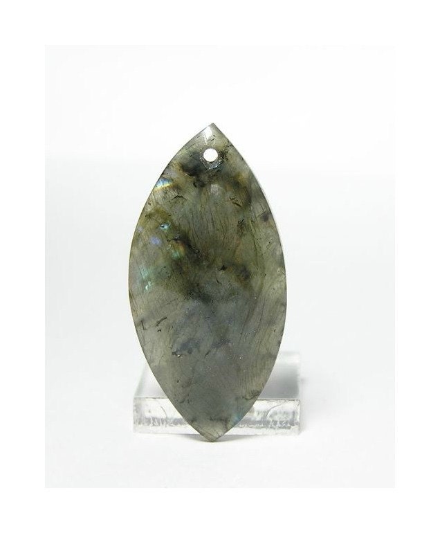 Iridescent Spectrolite Rainbow Labradorite Drilled Cabochon Bead 56.5 carats