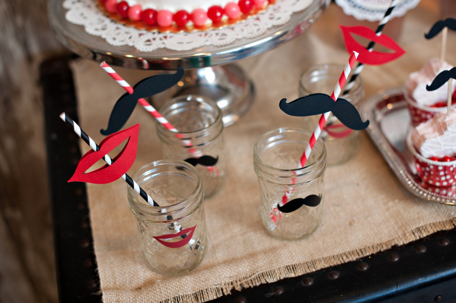 Mustache/Lip Party Straws - Set of 24