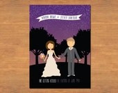 Custom Illustrated Wedding Invitation