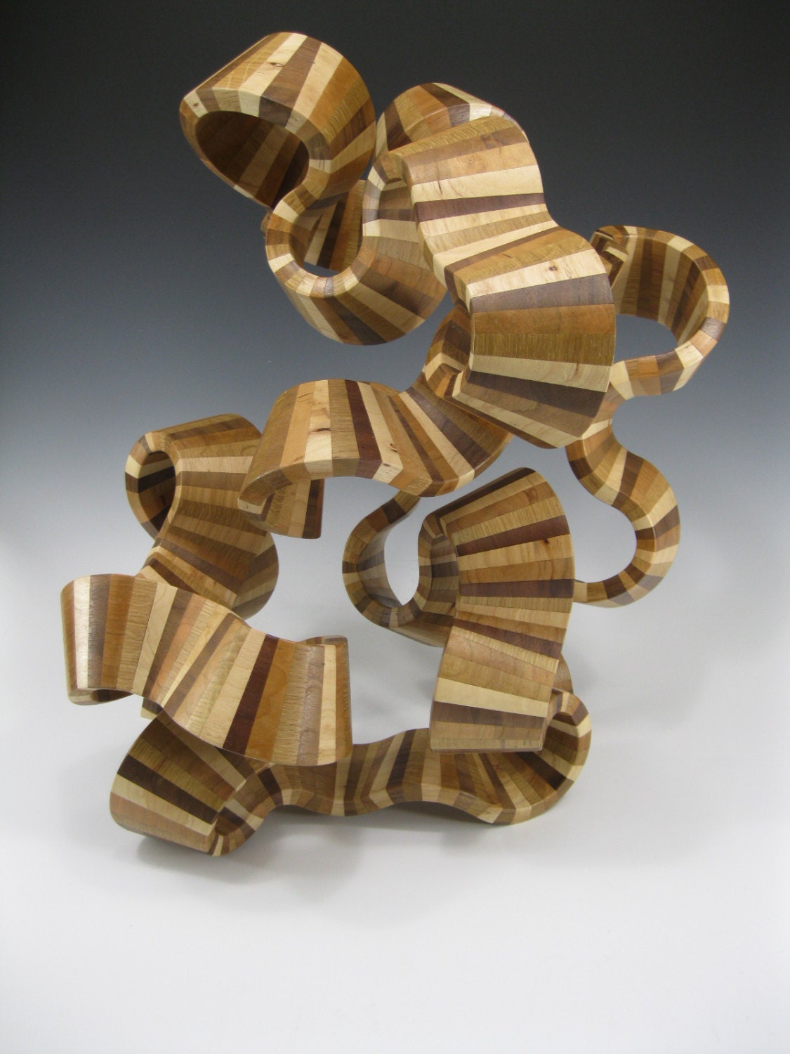 Abstract wood sculpture