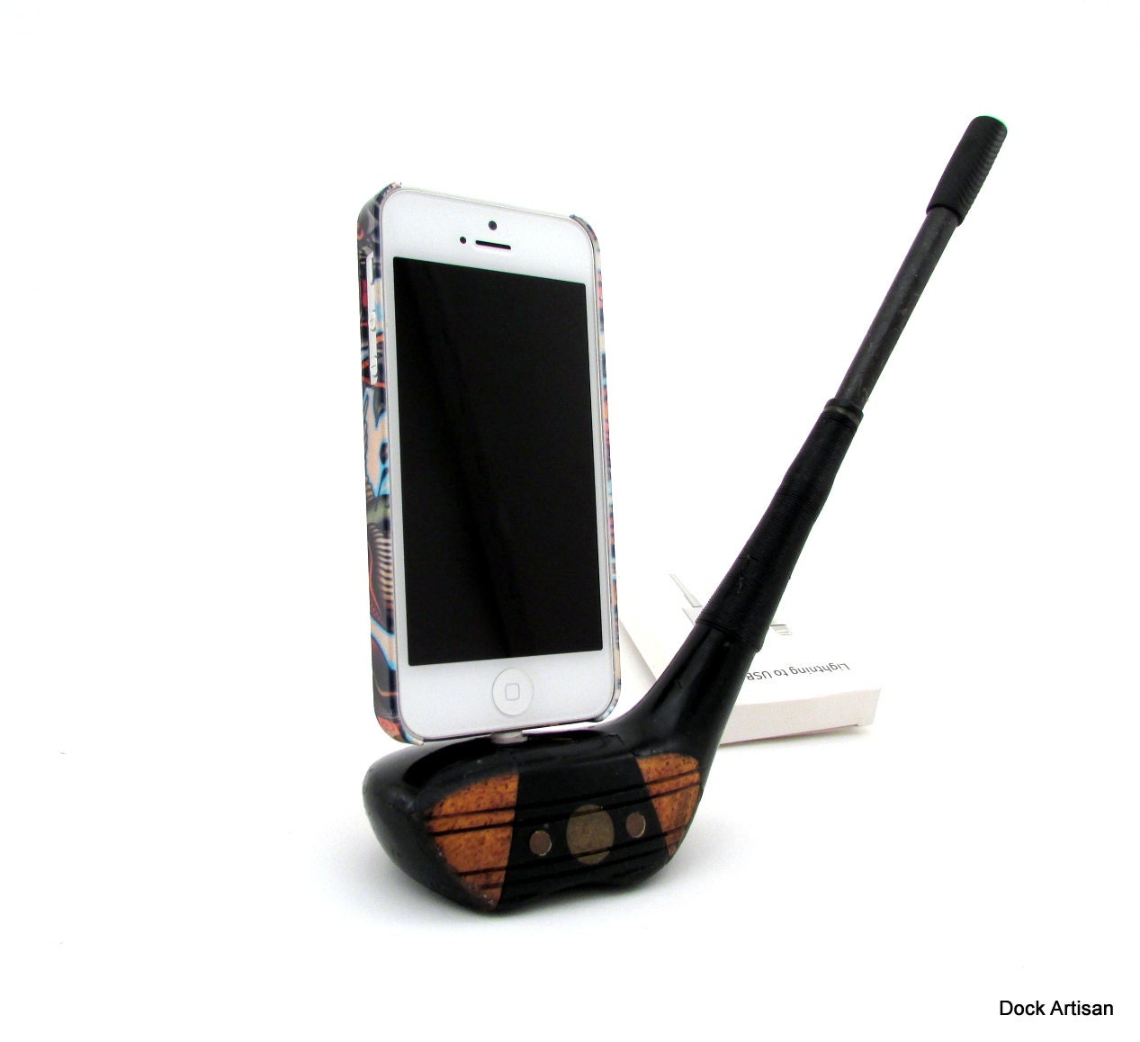 Vintage Wooden Golf Club iPhone 5 Dock