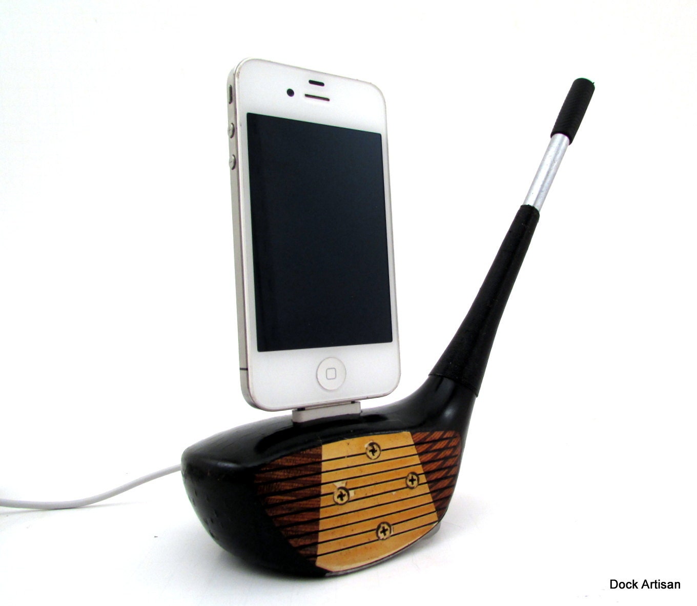 Vintage Wooden Golf Club iPhone 4 Dock