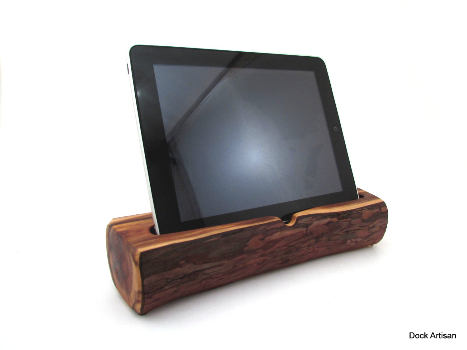 Natural Sierra Red Wood iPad Dock