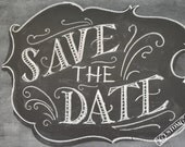 Customized Save The Date Wedding Announcement Chalk Time Lapse Video