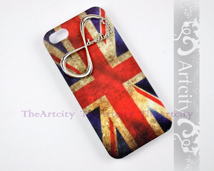 iPhone 5 Case with one direction infinity directioner, Vintage Flags iPhone Case, British Flag iPhone 5 Case