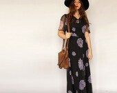 Vintage 1970s Floral maxi dress small to medium