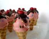 Cake Pop Ice Cream Sundaes In A Cone