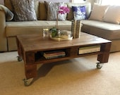 Designer Upcycled Pallet Coffee Table with Shelf