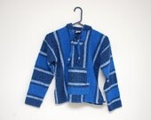 Vintage Blue Mexican Baja pullover