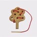 Wooden toy  lacing tree