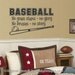Baseball Sports Vinyl Wall Decal - Boys Room Decor - Children Decor - No Grass Stains No Glory - Sport Decal -  32x19 LARGE