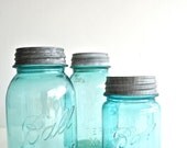 Aqua Blue Ball Mason Jars - Vintage Canning Jars