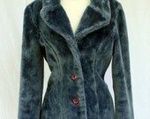 Blue Faux Fur Coat