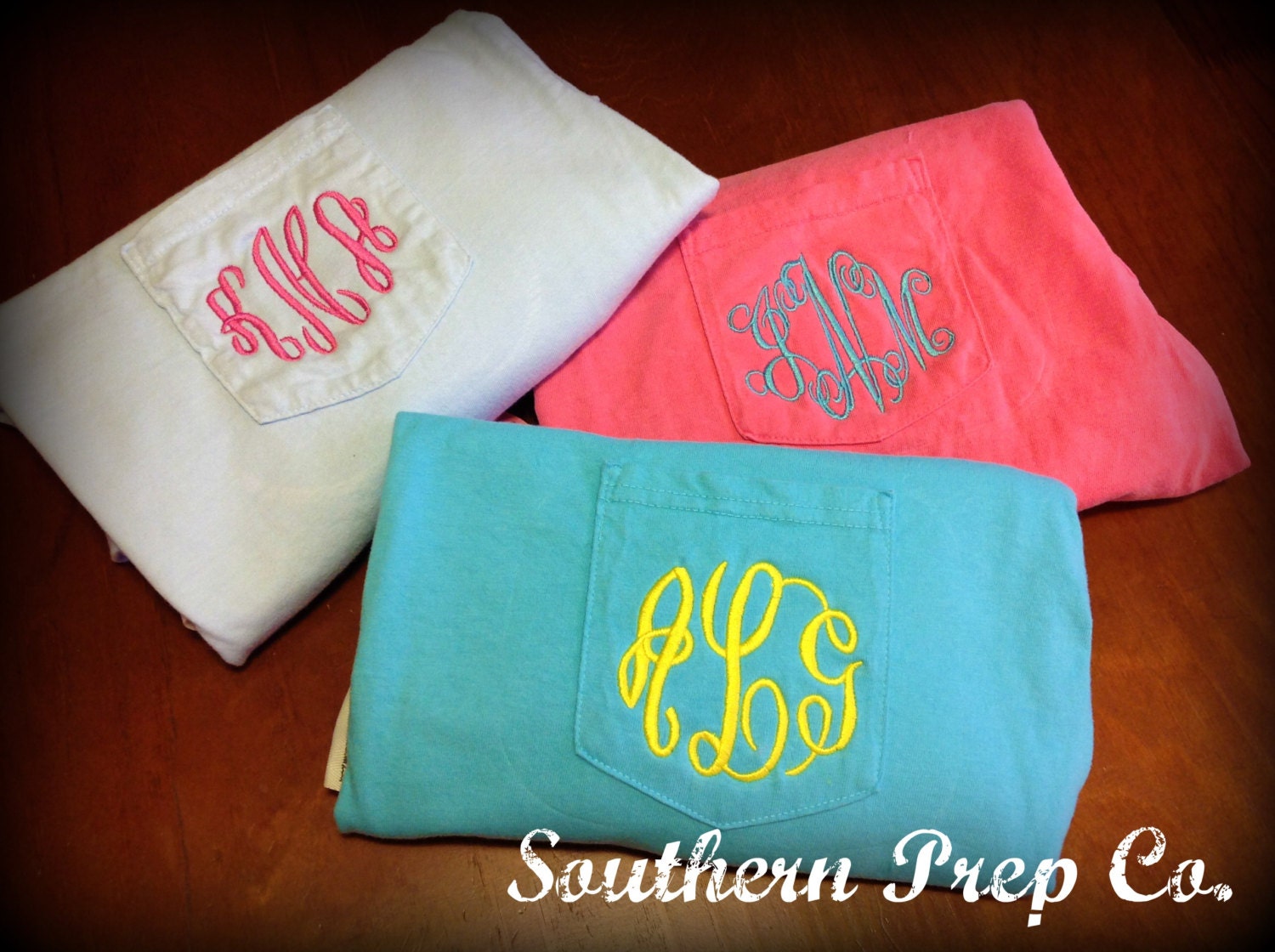 Comfort Colors Brand Monogrammed Pocket Tee