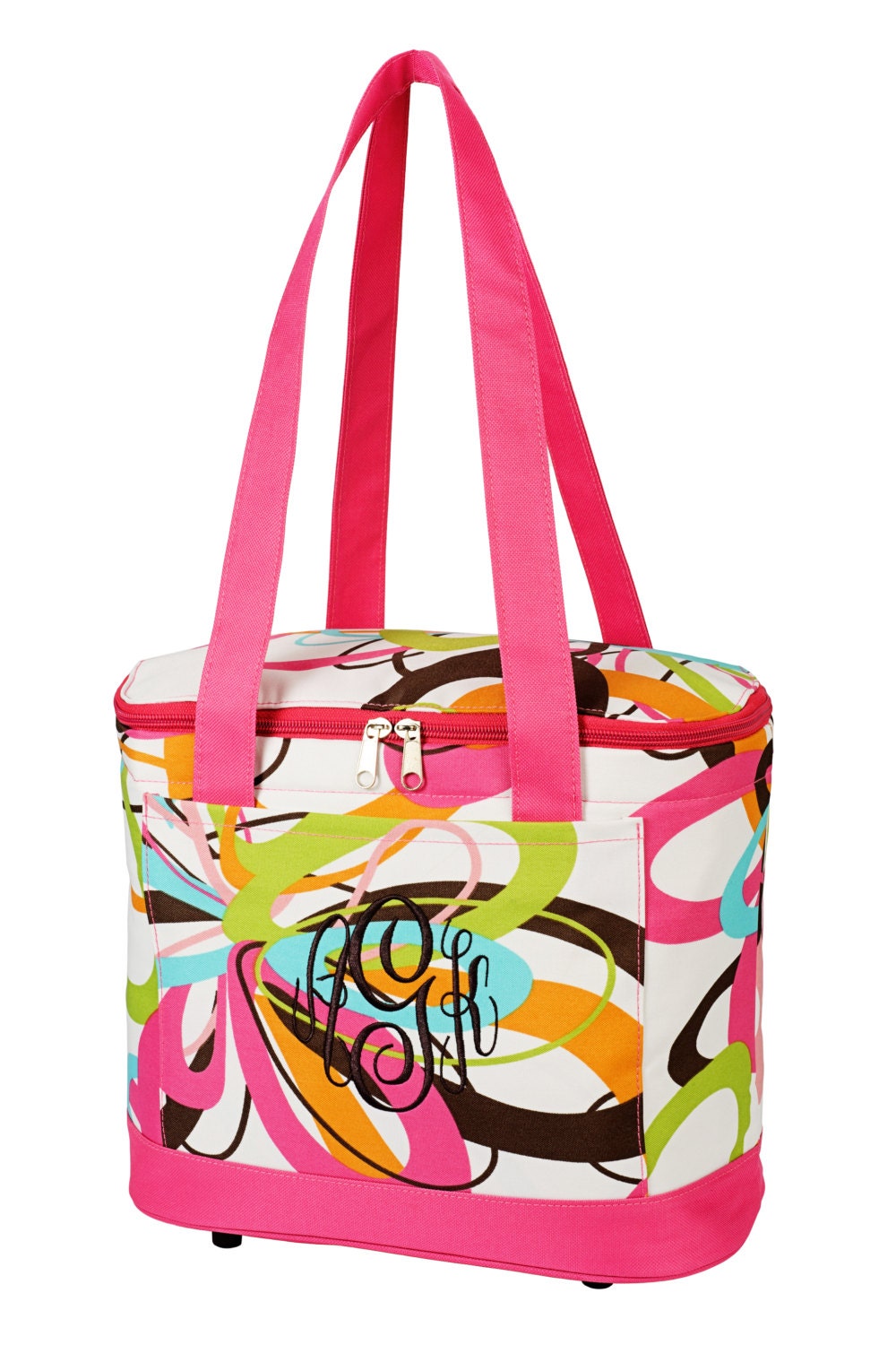 Personalized custom cooler tote insulated summer bag with embroidery monogram