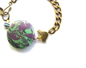purple & green chunky bracelet  //  bohemian fox