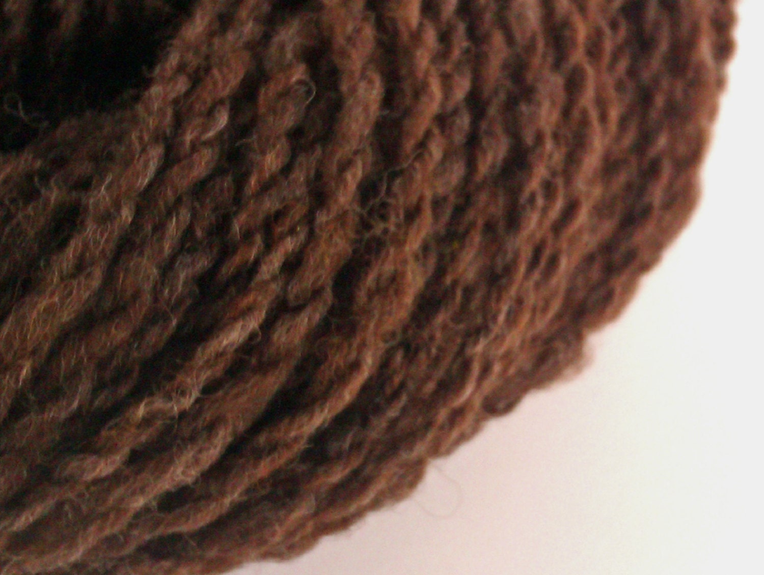 Chocolate brownie - Natural hand spun Corriedale. Hand processed  wool yarn 2 ply super soft  .