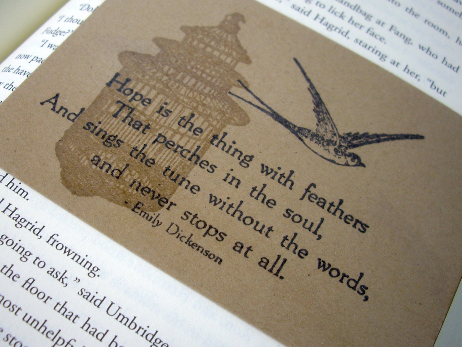 magnetic bookmark, inspirational bookmark, laminated bookmark, emily dickenson bookmark, unique bookmark